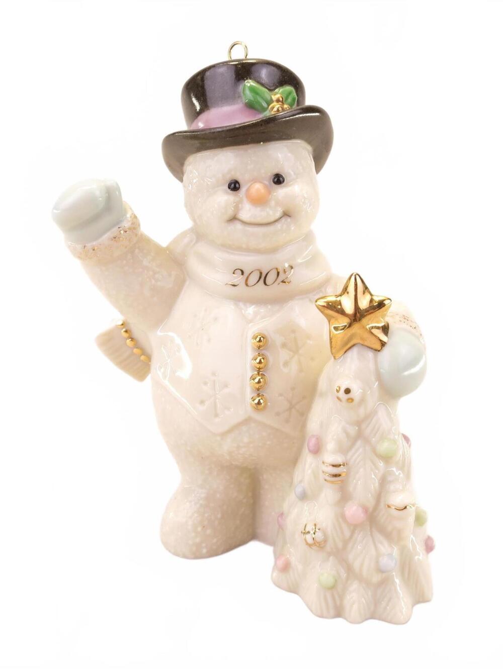 Vintage 2002 Frosty the Snowman Porcelain Annual Ornament by Lenox